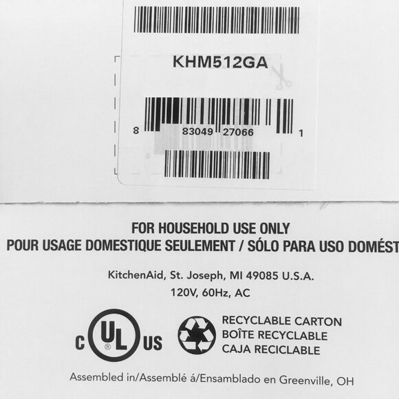 htf New in Box GREEN APPLE KitchenAid Ultra Power 5-Speed Hand Mixer KHM512GA - Picture 11 of 14